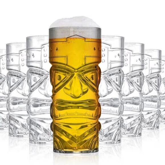 8 Pack Plastic Tiki Cups, NEW - Picture 3 of 4